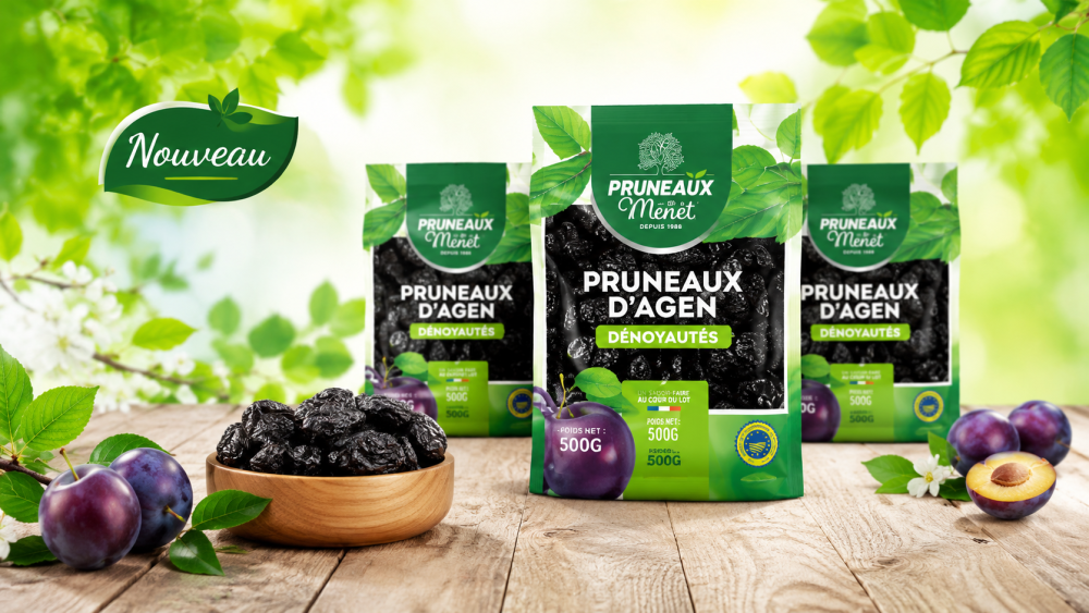 Nouveau packaging Pruneaux de Menet